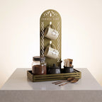 Metal Coffee Station & 2 Mug Holder Tray, 4 Colors Available