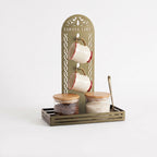 Metal Coffee Station & 2 Mug Holder Tray, 4 Colors Available