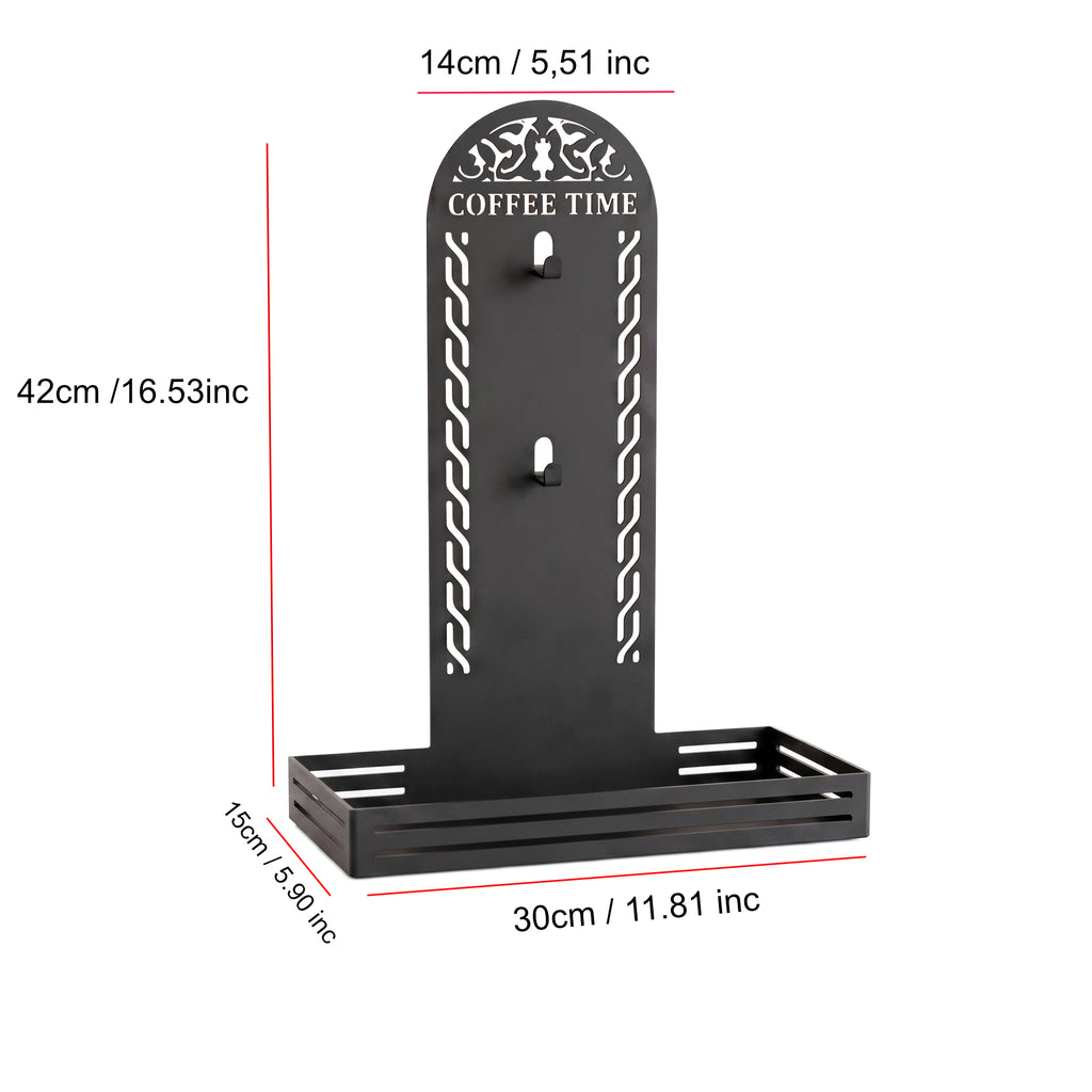 Metal Coffee Station & 2 Mug Holder Tray, 4 Colors Available