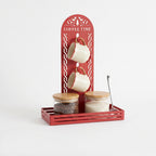 Metal Coffee Station & 2 Mug Holder Tray, 4 Colors Available
