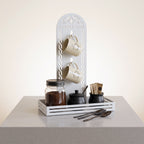 Metal Coffee Station & 2 Mug Holder Tray, 4 Colors Available