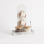 Metal Coffee Station & 2 Mug Holder Tray, 4 Colors Available