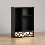 Metal Desk Organizer with Light, Desktop Bookshelf, Minimalist Book Holder