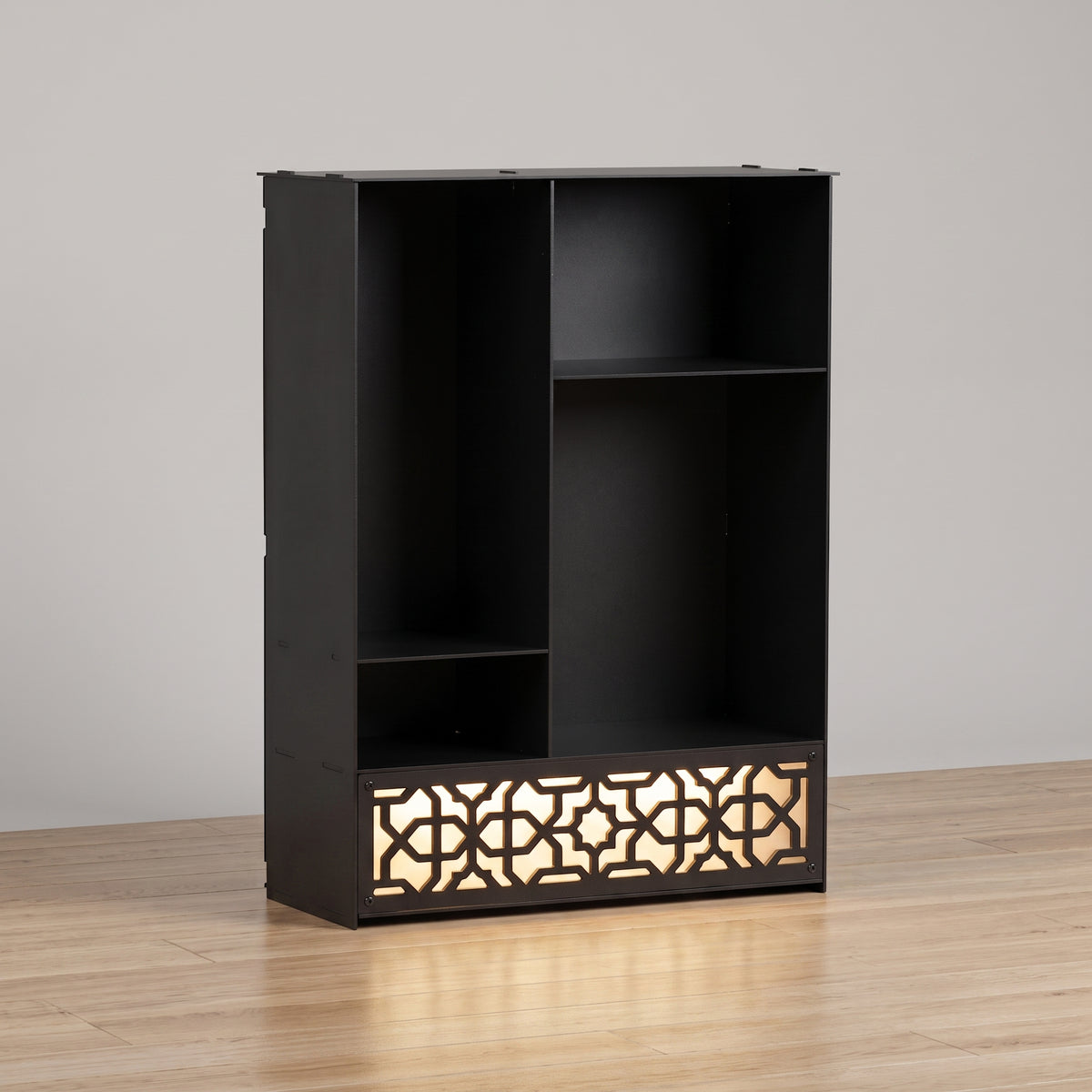 Metal Desk Organizer with Light, Desktop Bookshelf, Minimalist Book Holder