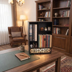 Metal Desk Organizer with Light, Desktop Bookshelf, Minimalist Book Holder