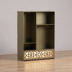 Metal Desk Organizer with Light, Desktop Bookshelf, Minimalist Book Holder