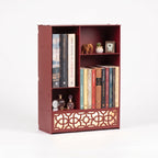 Metal Desk Organizer with Light, Desktop Bookshelf, Minimalist Book Holder
