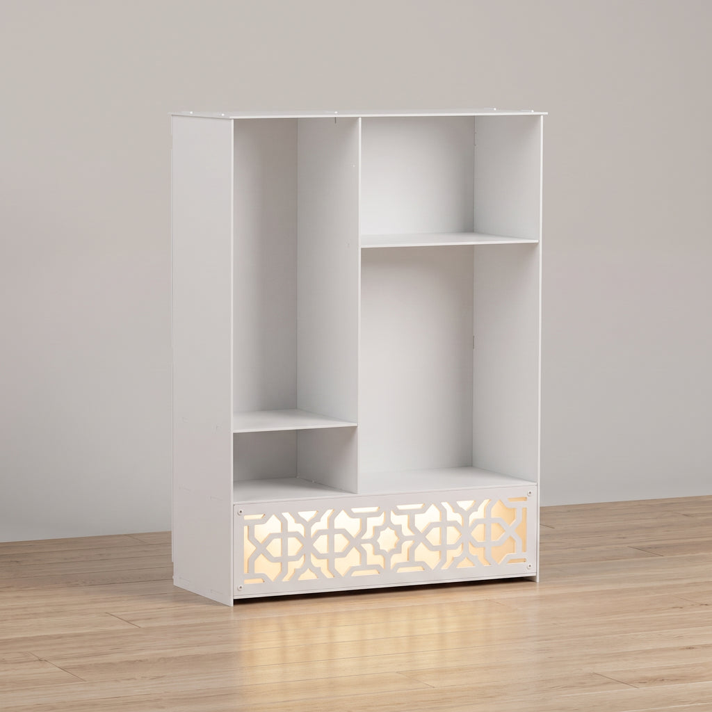 Metal Desk Organizer with Light, Desktop Bookshelf, Minimalist Book Holder