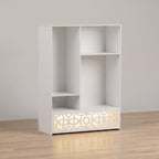 Metal Desk Organizer with Light, Desktop Bookshelf, Minimalist Book Holder