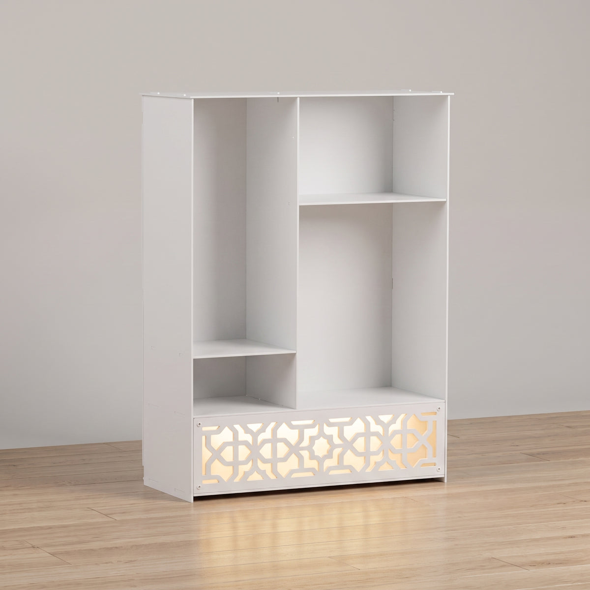 Metal Desk Organizer with Light, Desktop Bookshelf, Minimalist Book Holder