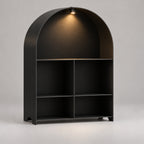 Modern Metal Bookshelf with LED Light | Multifunctional Display Shelf | Home Organizer