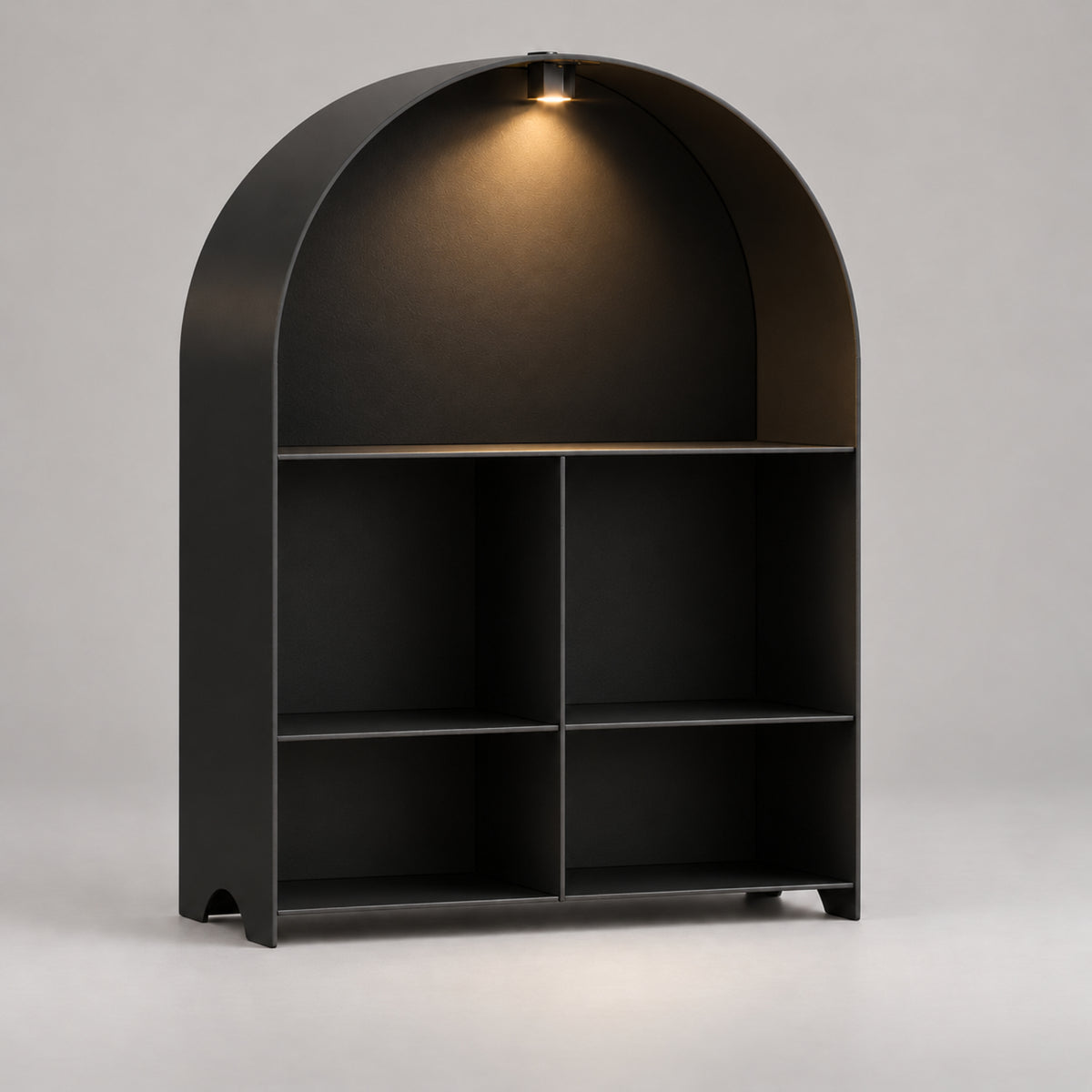 Modern Metal Bookshelf with LED Light | Multifunctional Display Shelf | Home Organizer