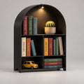 Modern Metal Bookshelf with LED Light | Multifunctional Display Shelf | Home Organizer