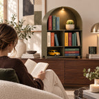 Modern Metal Bookshelf with LED Light | Multifunctional Display Shelf | Home Organizer