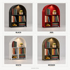 Modern Metal Bookshelf with LED Light | Multifunctional Display Shelf | Home Organizer