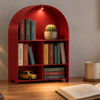 Modern Metal Bookshelf with LED Light | Multifunctional Display Shelf | Home Organizer