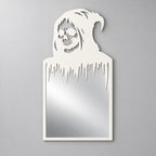 Gothic Skull Wall Mirror | Black Metal Decorative Mirror