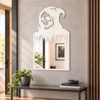 Gothic Skull Wall Mirror | Black Metal Decorative Mirror