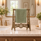 Metal Hand Towel Holder, Freestanding Bathroom Stand, 4 Colors Available