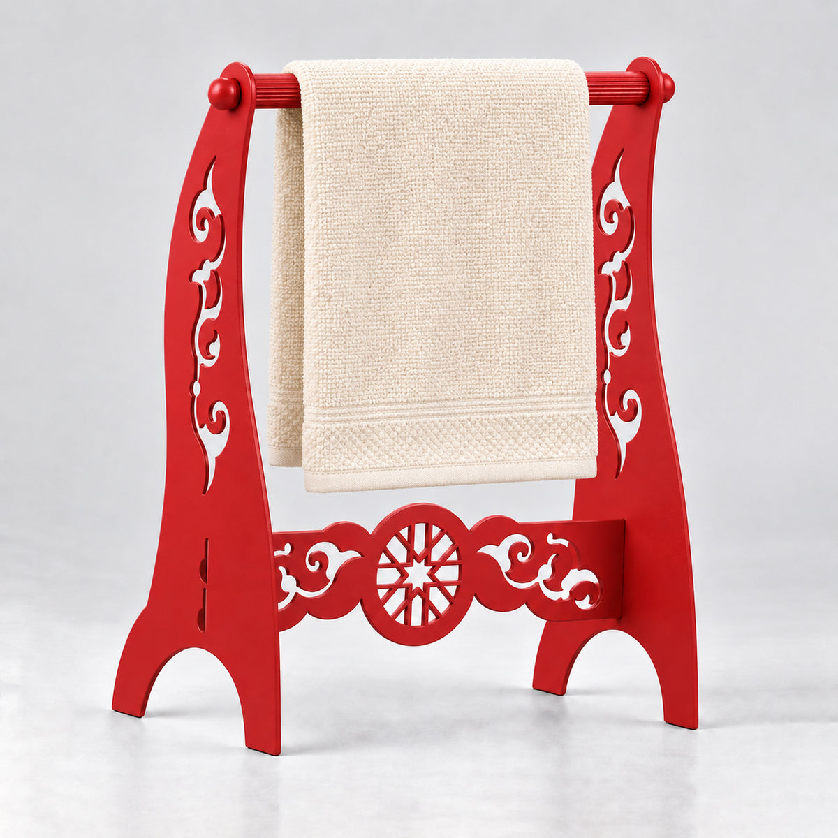Metal Hand Towel Holder, Freestanding Bathroom Stand, 4 Colors Available