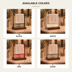 Battery-Powered LED Hand Towel Holder with Wooden Base, Freestanding Bathroom Stand