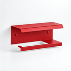 Wall Mounted Toilet Paper Holder with Shelf, Metal Bathroom Organizer