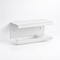 Wall Mounted Toilet Paper Holder with Shelf, Metal Bathroom Organizer