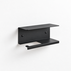 Wall Mounted Toilet Paper Holder with Shelf and Spare Roll Storage