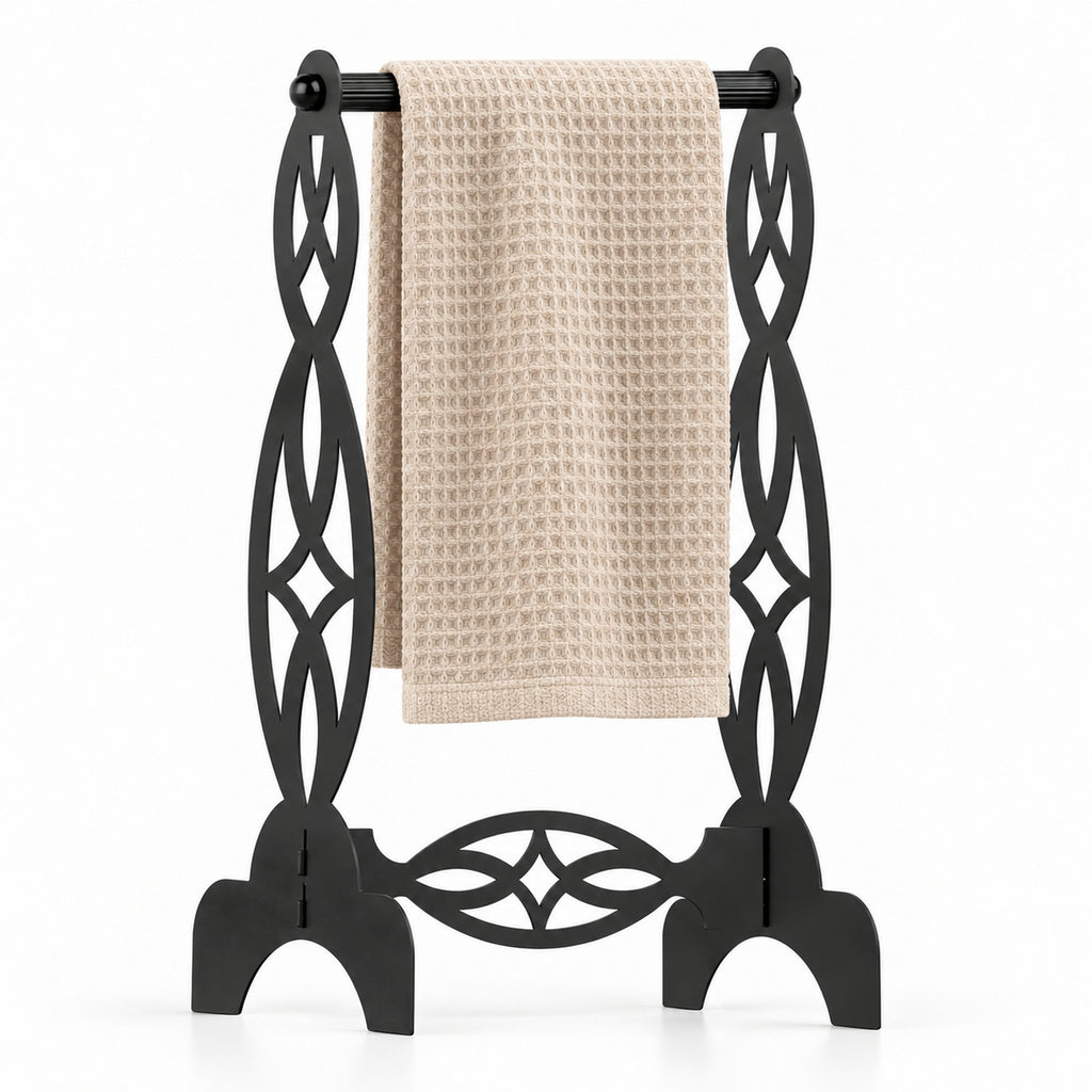 Freestanding Hand Towel Holder, Decorative Metal Countertop Stand, Modern Bathroom Decor