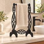 Freestanding Hand Towel Holder, Decorative Metal Countertop Stand, Modern Bathroom Decor