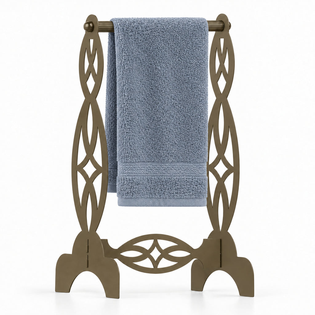 Freestanding Hand Towel Holder, Decorative Metal Countertop Stand, Modern Bathroom Decor