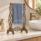 Freestanding Hand Towel Holder, Decorative Metal Countertop Stand, Modern Bathroom Decor
