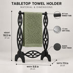 Freestanding Hand Towel Holder, Decorative Metal Countertop Stand, Modern Bathroom Decor
