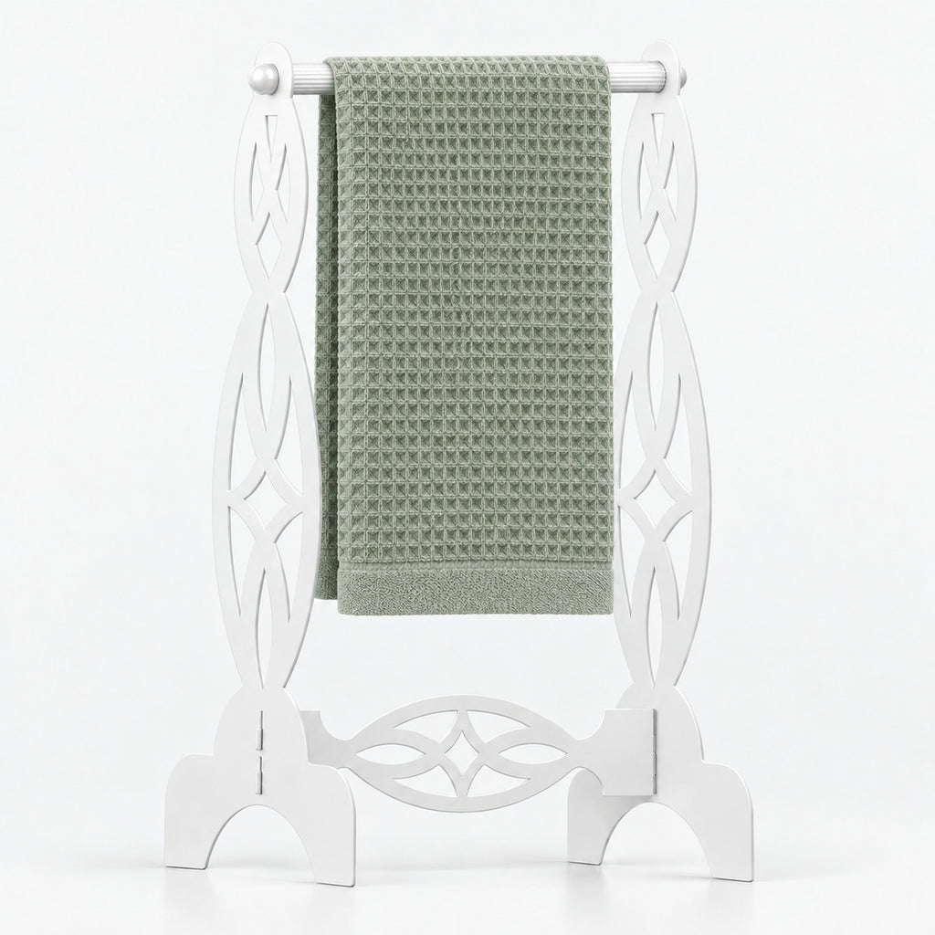 Freestanding Hand Towel Holder, Decorative Metal Countertop Stand, Modern Bathroom Decor