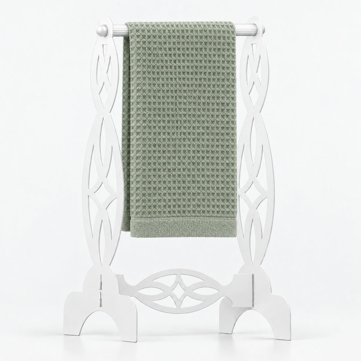 Freestanding Hand Towel Holder, Decorative Metal Countertop Stand, Modern Bathroom Decor