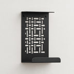 Geometric Metal Wall Shelf, Two-Tier Display for Plants and Small Decor