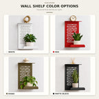 Geometric Metal Wall Shelf, Two-Tier Display for Plants and Small Decor