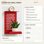 Geometric Metal Wall Shelf, Two-Tier Display for Plants and Small Decor