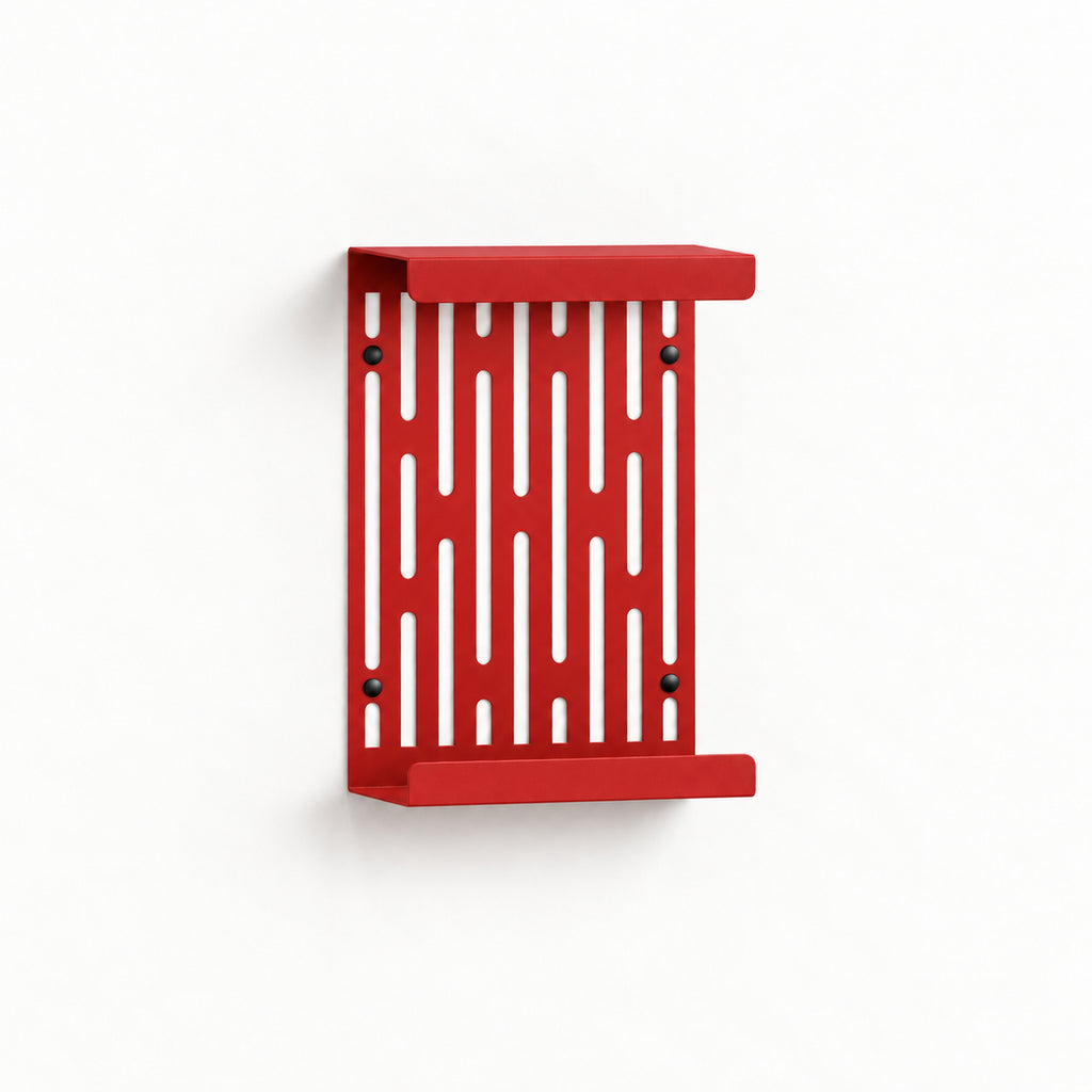 Wall Mounted Magazine Rack with Display Shelf, 2 mm Steel