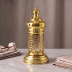 White Geometric Metal Lantern | Seljuk Star Tealight Holder | Minimalist Moroccan Candle Decor