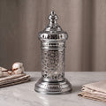 White Geometric Metal Lantern | Seljuk Star Tealight Holder | Minimalist Moroccan Candle Decor