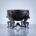 Modern Humanoid Stand Metal Decorative Bowl, Unique Candle Holder, Tabletop Accent & Organizer, Pasha Craft House