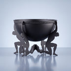 Modern Humanoid Stand Metal Decorative Bowl, Unique Candle Holder, Tabletop Accent & Organizer, Pasha Craft House