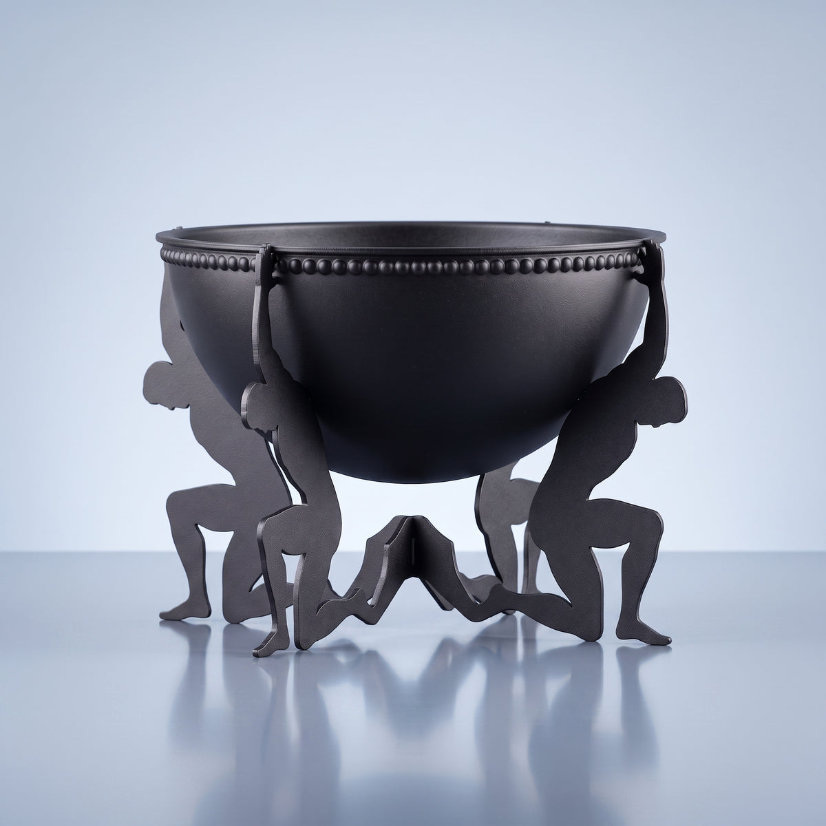 Modern Humanoid Stand Metal Decorative Bowl, Unique Candle Holder, Tabletop Accent & Organizer, Pasha Craft House