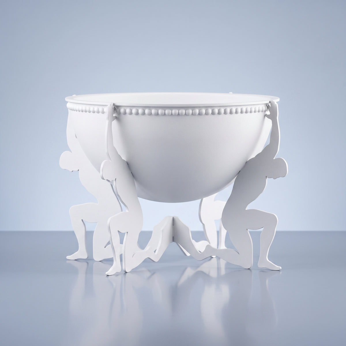 Modern Humanoid Stand Metal Decorative Bowl, Unique Candle Holder, Tabletop Accent & Organizer, Pasha Craft House