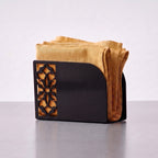 Turkish Motif Napkin Holder | Laser Cut Metal Napkin Dispenser | Gold, Silver, Black Modern Table Decor | Ethnic Anatolian Table Accessory