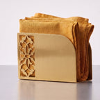 Turkish Motif Napkin Holder | Laser Cut Metal Napkin Dispenser | Gold, Silver, Black Modern Table Decor | Ethnic Anatolian Table Accessory