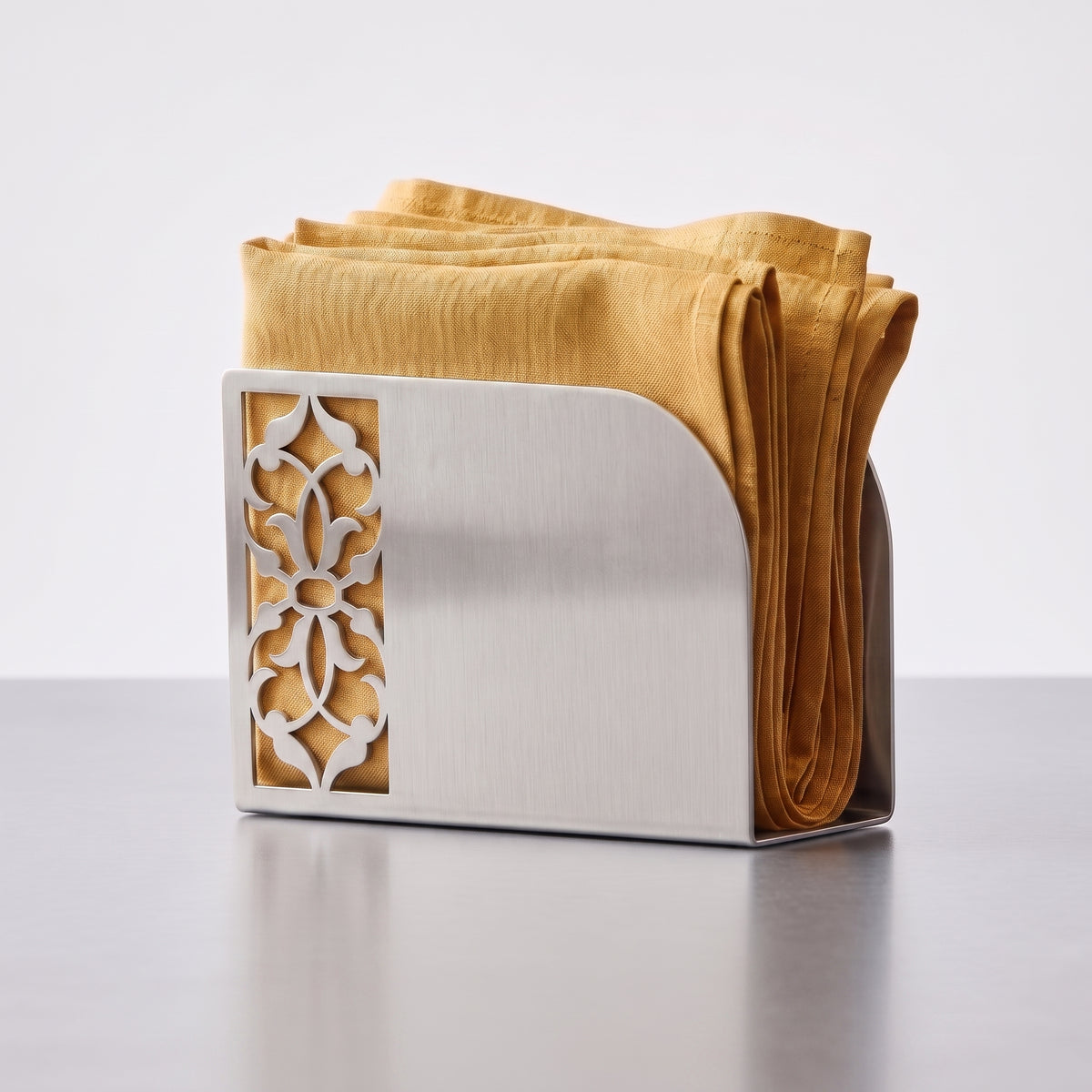 Turkish Motif Napkin Holder | Laser Cut Metal Napkin Dispenser | Gold, Silver, Black Modern Table Decor | Ethnic Anatolian Table Accessory