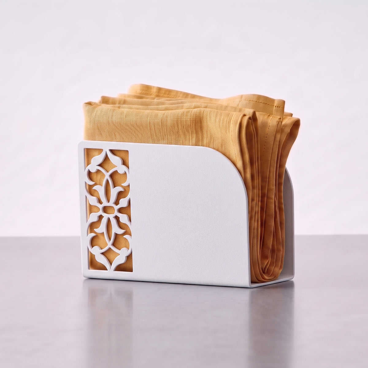 Turkish Motif Napkin Holder | Laser Cut Metal Napkin Dispenser | Gold, Silver, Black Modern Table Decor | Ethnic Anatolian Table Accessory