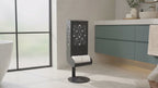 Freestanding Toilet Paper Dispenser with Gravity Feed and 12-Roll Storage